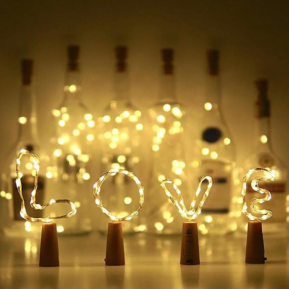 LED Wine Bottle Lights Copper Wire Cork  String Lights waterproof  Garland DIY Fairy Lights Bar Christmas Wedding Decoration