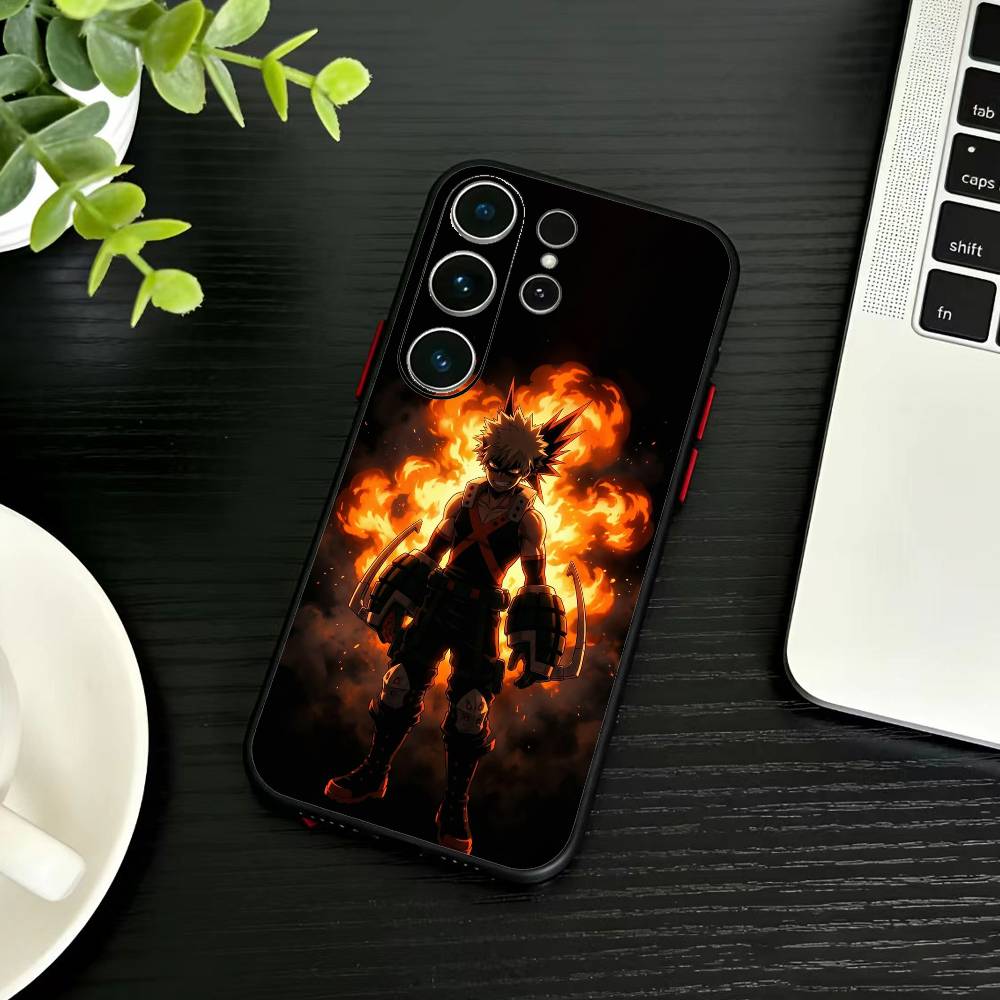 Katsuki Bakugo R-Hero Academia Handyhülle Für Samsung S26,S25,S24,S23,S22,S21,S20,Ultra,Plus,FE Schwarze Weiche Hülle