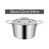 Stainless Steel Soup Pot Riveted Handle Heavy Duty Stockpot for Seafood 20cm