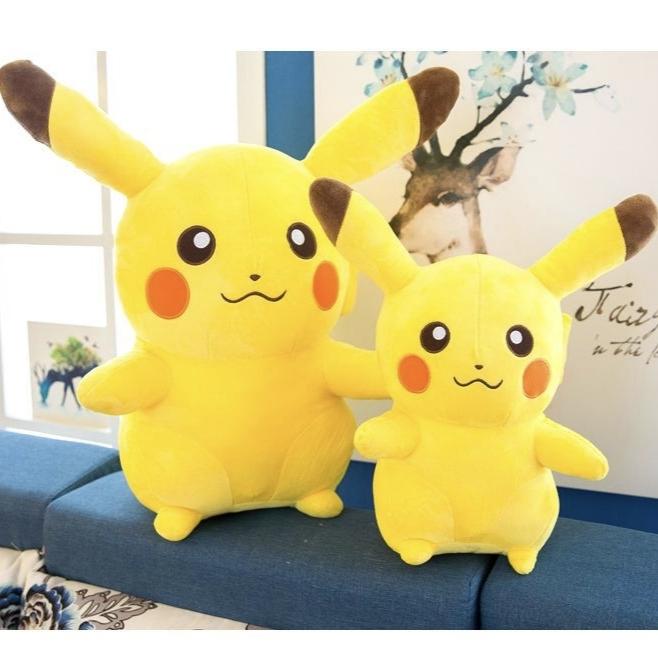 Kawaii Pikachu Plush Toy Big Size Snorlax Pillow Soft Stuffed Cartoon Animal Doll for Children Gift