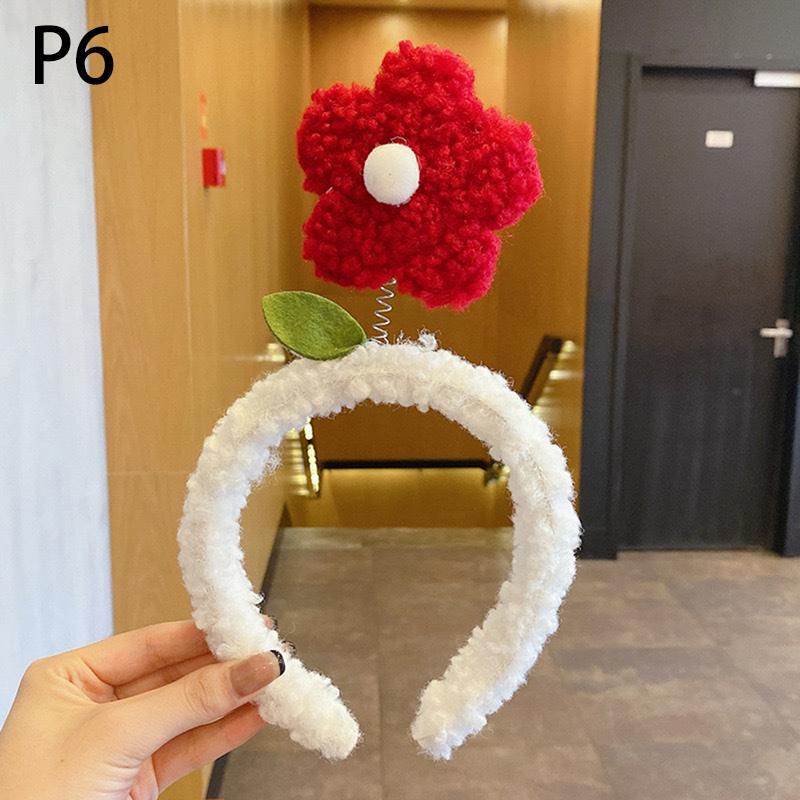 1 Stück Kreative Lamm Plüsch Blume Haarreifen für Mädchen Frau Niedliche Koreanische Kopfbedeckung Kopfreif Haarreifen Haar Accessoires Ornamente