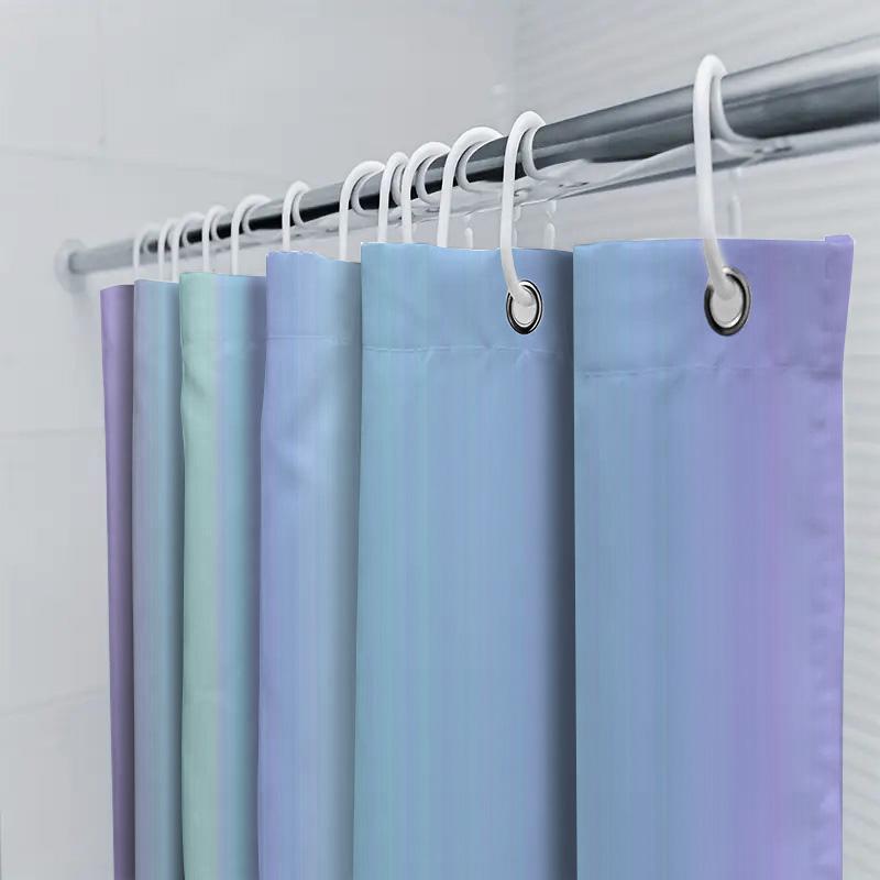 Modern Bath Shower Curtain with Horse Print for Bathroom Decoration White Polyester Fabric Hanging Rings Included (180cm X 240cm