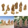 10 pz/set Scena Natività di Cristo Statuina Bambino Famiglia Mangiatoia Statuette Artigianato in Resina Miniature Ornamento Religioso Chiesa