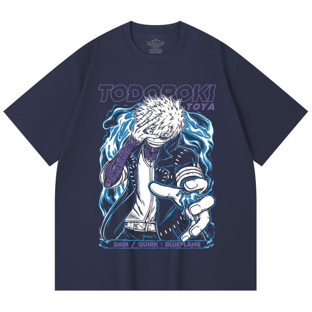 230 Gsm 100% Cotton My Hero Academia V11 Dabi Print Unisex Heavy Cotton T Shirt