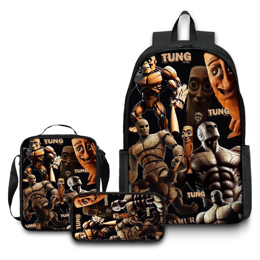 Cartoon Printing Casual Shoulder Bag Junior High School Students Large Capacity Backpacks