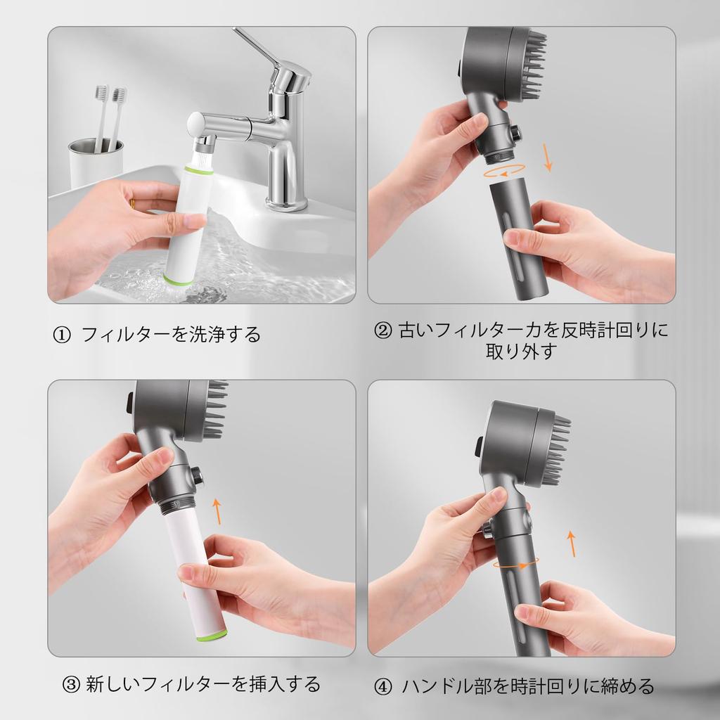 MEKO Set of 2 15 Layer Filter Shower Head Filter Chlorine Removal Skin Care Dirt Removal Replacement Cartridge