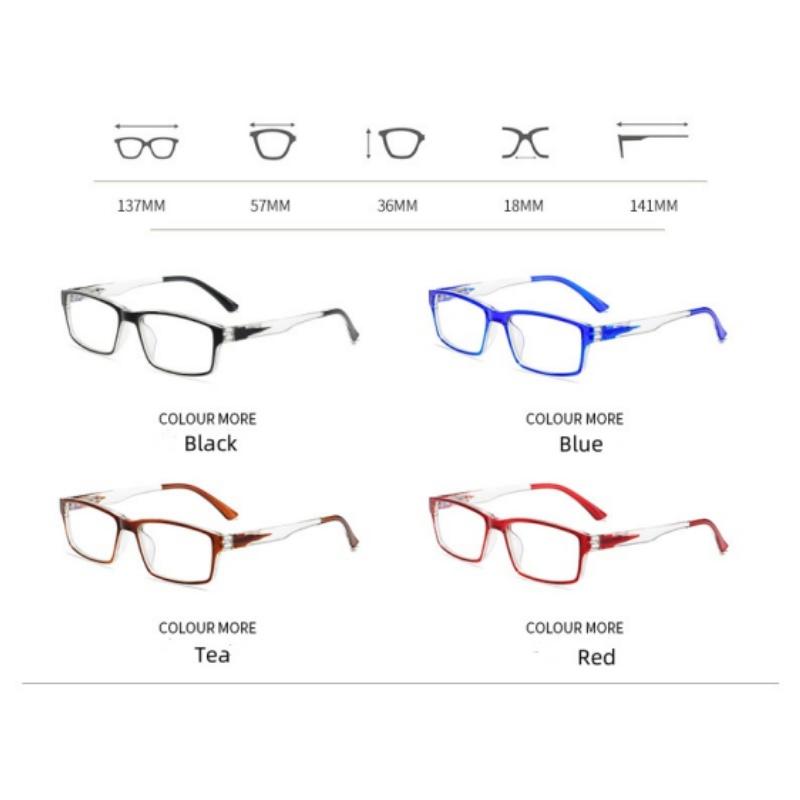 Lesebrille für Damen, klare schwarze Trend-Hyperopie-Brille, Anti-Blaulicht-Brille für ältere Menschen, für Männer + 1,0 + 1,5 + 2,0 + 2,5 + 3,0 + 3,5