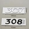 OQUP8 For Peugeot 308 307 301 Car Sticker Emblem Badge Logo Rear Trunk Hood Auto Decal Black Chrome Lettering Exterior Accessories