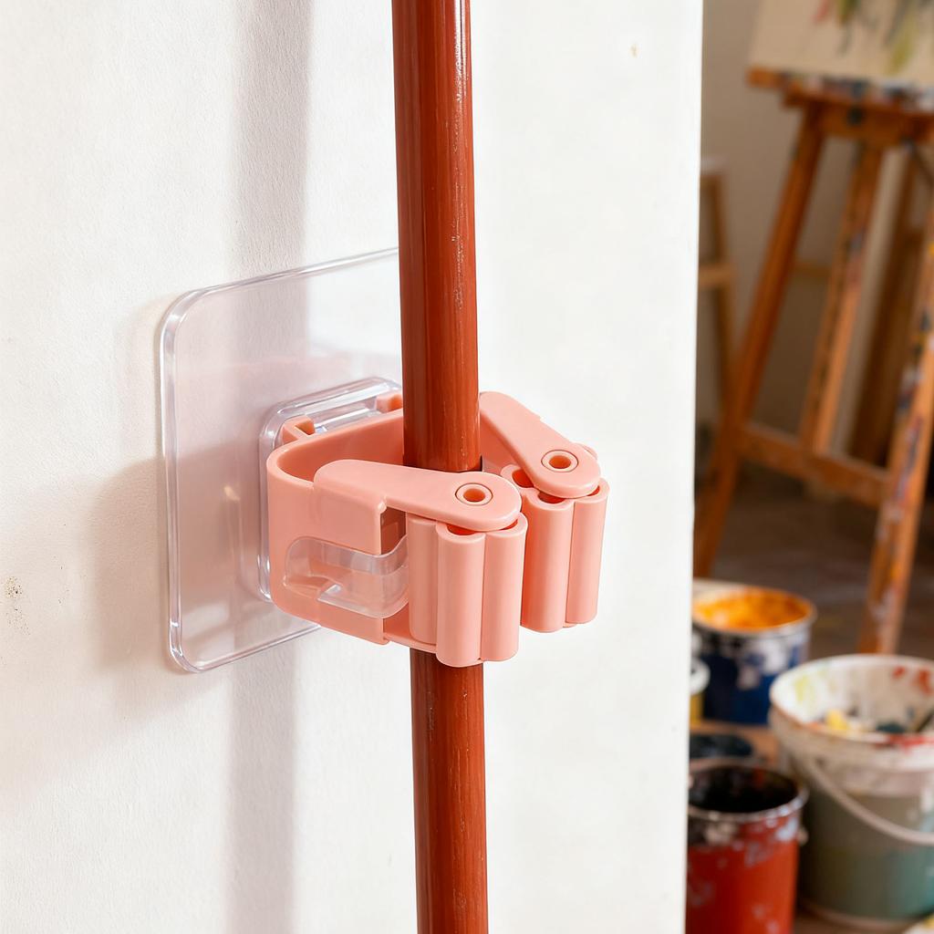 Wall Mounted Mop Organizer Holder Plastic Bathroom Wall Mounted Mop Clip Hook Bathroom Accessories