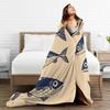 Retro Sardines Blanket Soft Novelty Plush Throw Blanket For Kids Couch Bed Flannel Bedspread Bed Cover