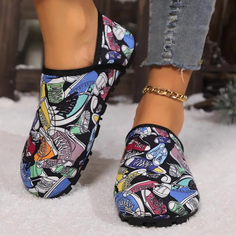 Женская модная хлопковая обувь на плоской подошве — фото 5