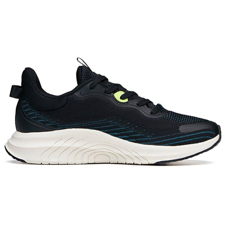 Anta Mesh Athletic Shock Absorbing Non-Slip Durable Breathable Low-Top Running Shoes Men Sneaker Black Blue 112135558S-1