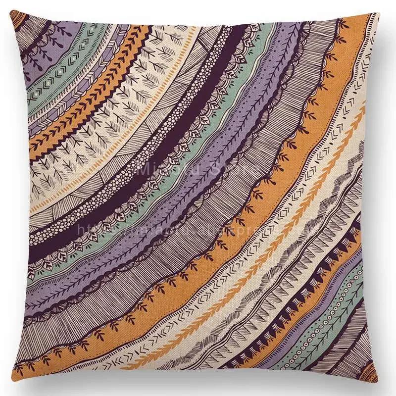 Mandalas Druck Kissenbezug Boho Stil Blume Hoffnung Bunt Wahre Seele Leben Lachen Lieben Freigeist Traum Floral Kissenbezug