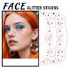 Waterproof Glitter Face Temporary Tattoo Valentine's Day Face Tattoo Sticker  Make Up