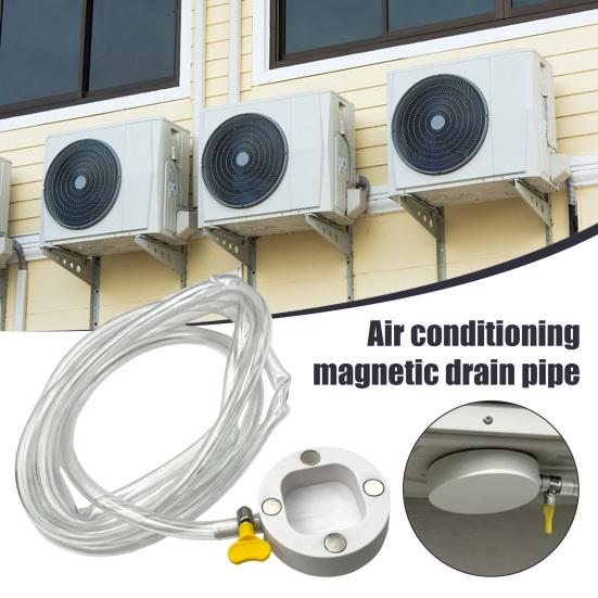 Magnetic Window AC Drain Kit 4/6/12FT Clear PVC Drain Hose with Stainless Steel Clamp No Drilling Flexible Weather-Resistant Condensate Drain Adapter