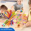 Parent Child Interactive Wooden Stick Children'S Two Person Battle Spatial Thinking Training Puzzle Toy 1 Set