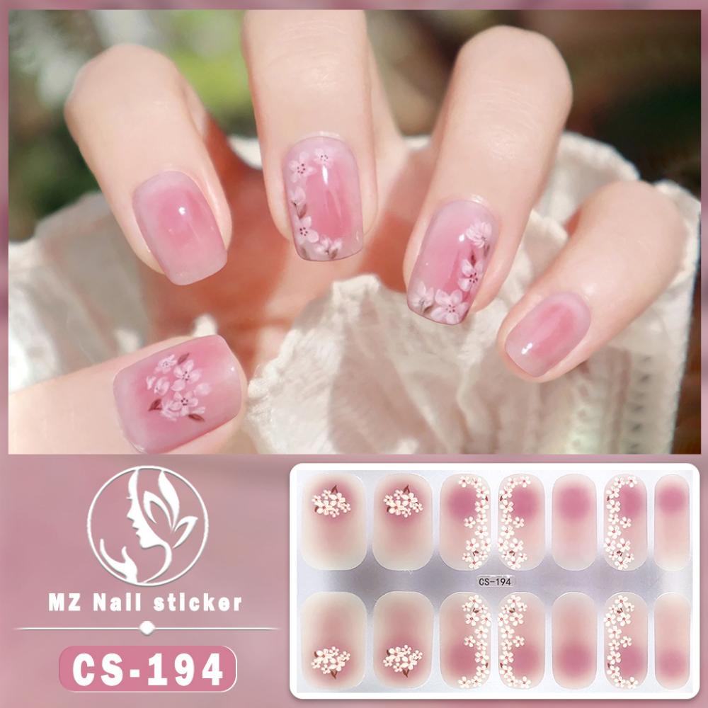 Waterproof No-bake Gel Nail Polish Film Full Sticker Japanese and Korean Style Love Nail Art Film Paper Nail Film Paper Patch