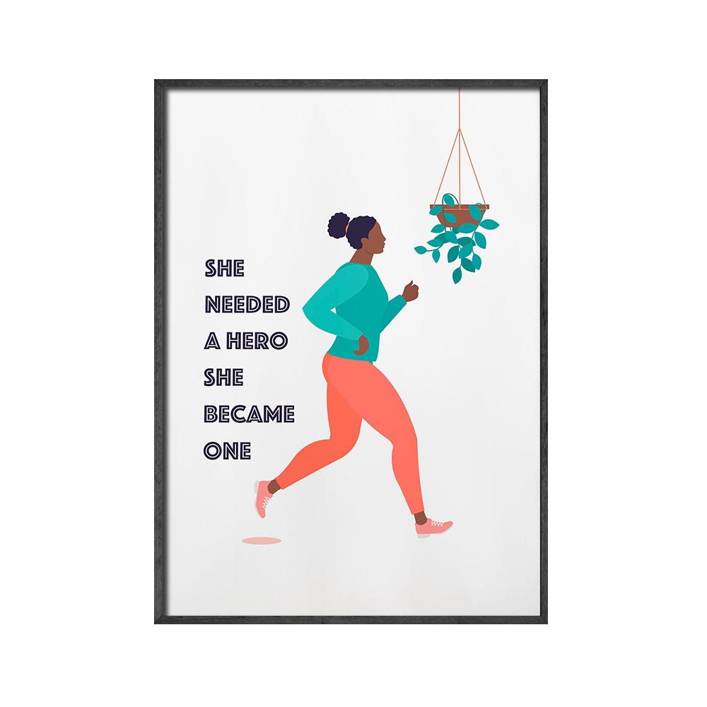 Modern Art Oil Painting Fitness Yoga Canvas Painting Print Women Posters and Prints Gym Room Empowerment Quote Wall Decoration