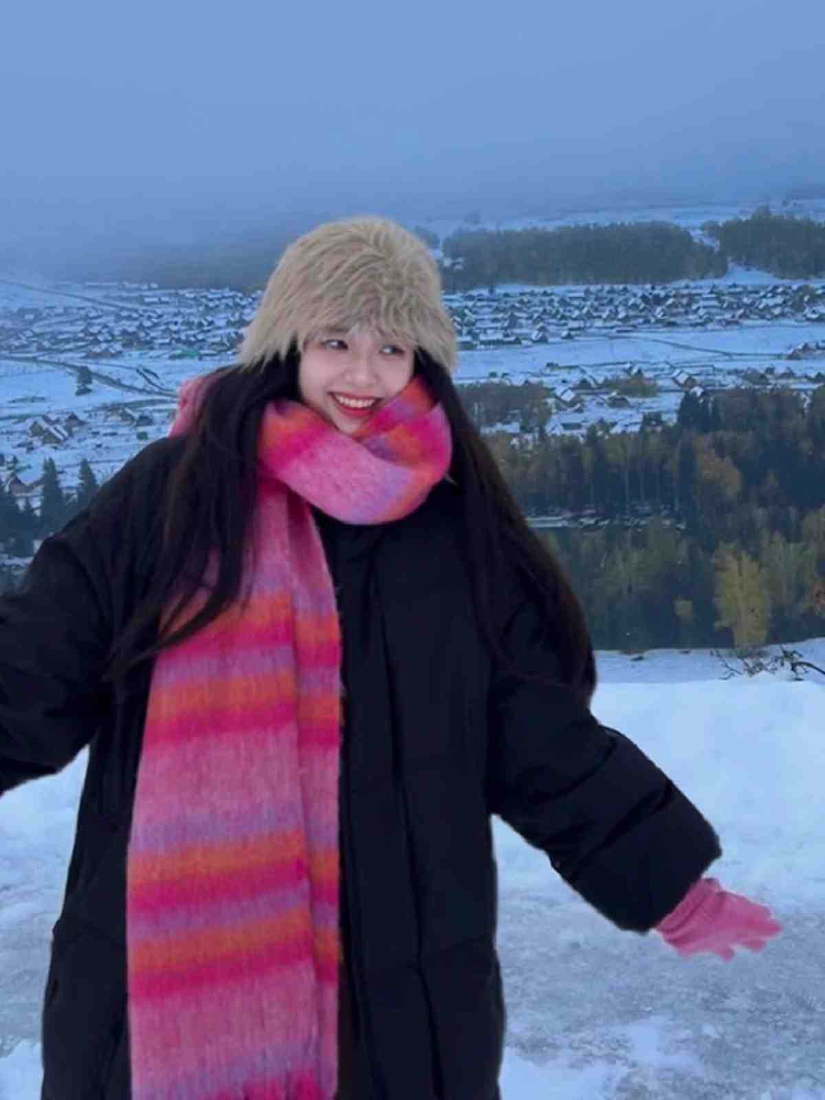 

Радужный мохеровый шарф женский зимний утолщенный большой шерстяной шарф в клетку из альпаки