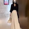 Korean Style Spring 2026 Patchwork Wide-Leg Pants Set: High-Quality Commuter Fashion