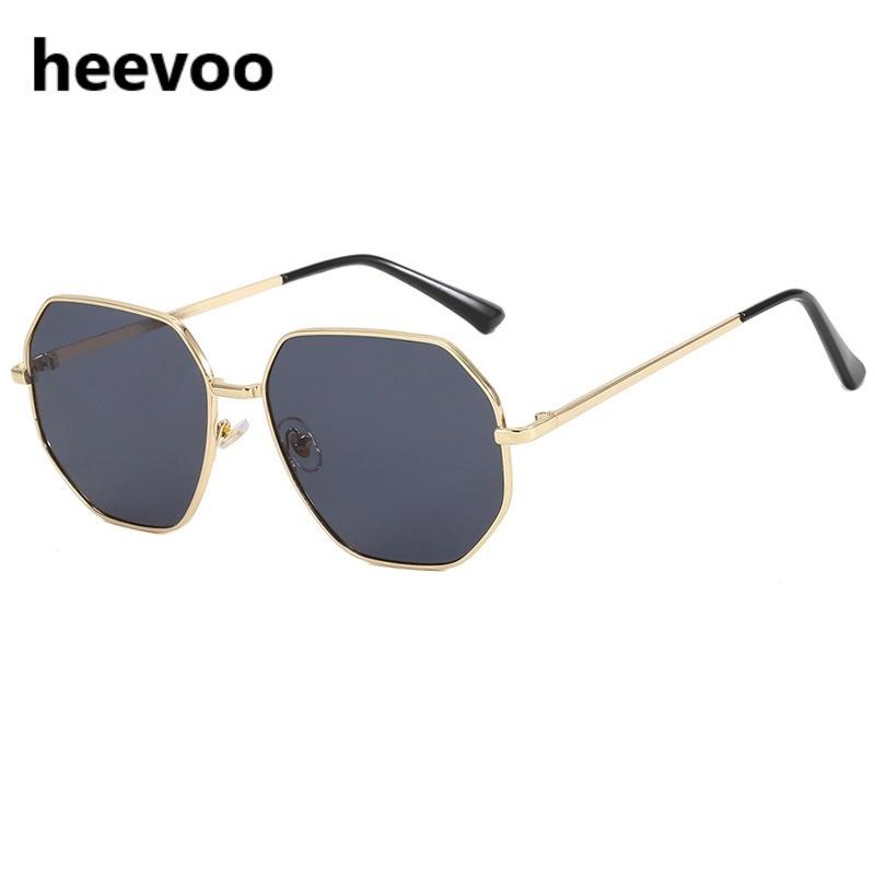 Oversized Round Sunglasses Women Men Steampunk UV400 Polygons Eyewear For Driving Outdoor Sun Shades
