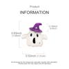 Halloween Party Series Copper Luminous Magic Hat Ghost Beads Fit Charms Bracelet For Jewelry Making Women Gifts