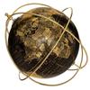 DECORATIVE GLOBE GOLDEN BLACK 25x21 Cm METAL