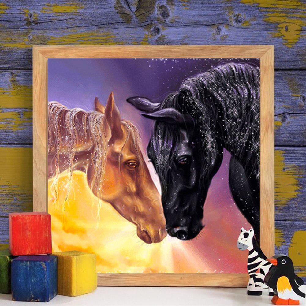 Vollständige quadratische/runde Diamantmalerei Pferd Neue Diamantstickerei Mosaik Tier Strass Bild