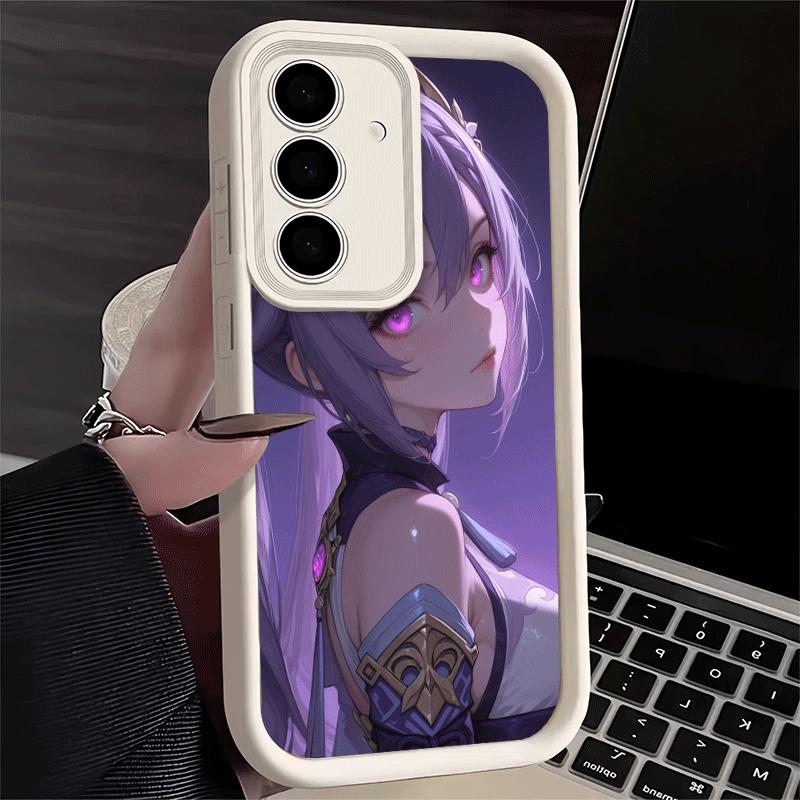 Phone Case for Samsung Galaxy S26 S25 Ultra S24 FE Genshin Impact Keqing Shell S23 Plus S22 + S21 S20 5G Soft Silicone Funda