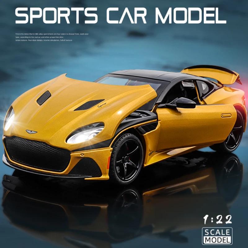 New 1:24 Aston Martin Superlaggera Alloy Diecasts & Toy Vehicles Metal Toy Car Model Sound and light Collection Kids Toy