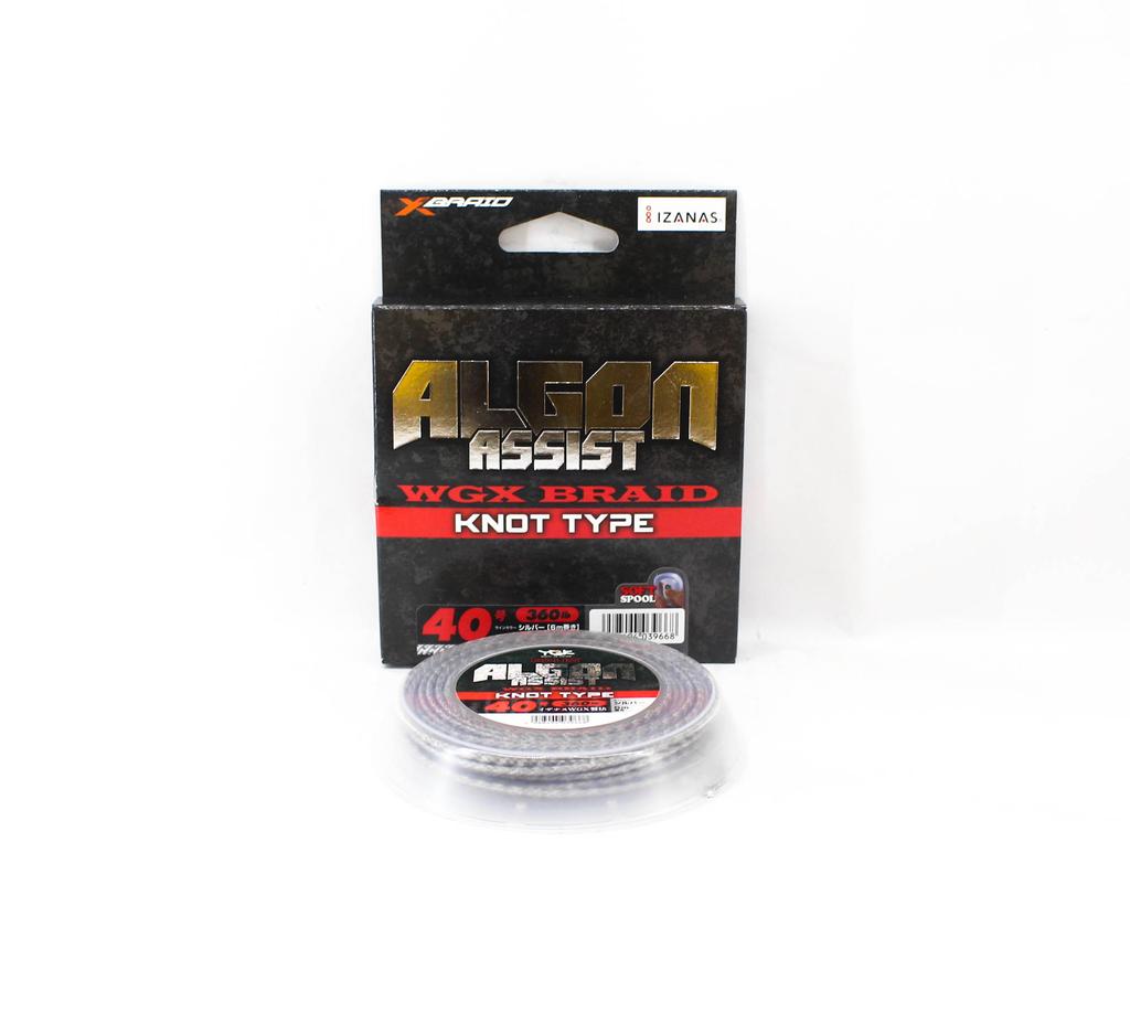 YGK Algon Assist WX Braid Knot Type 6m Size 40, 360lb Silver (9668)