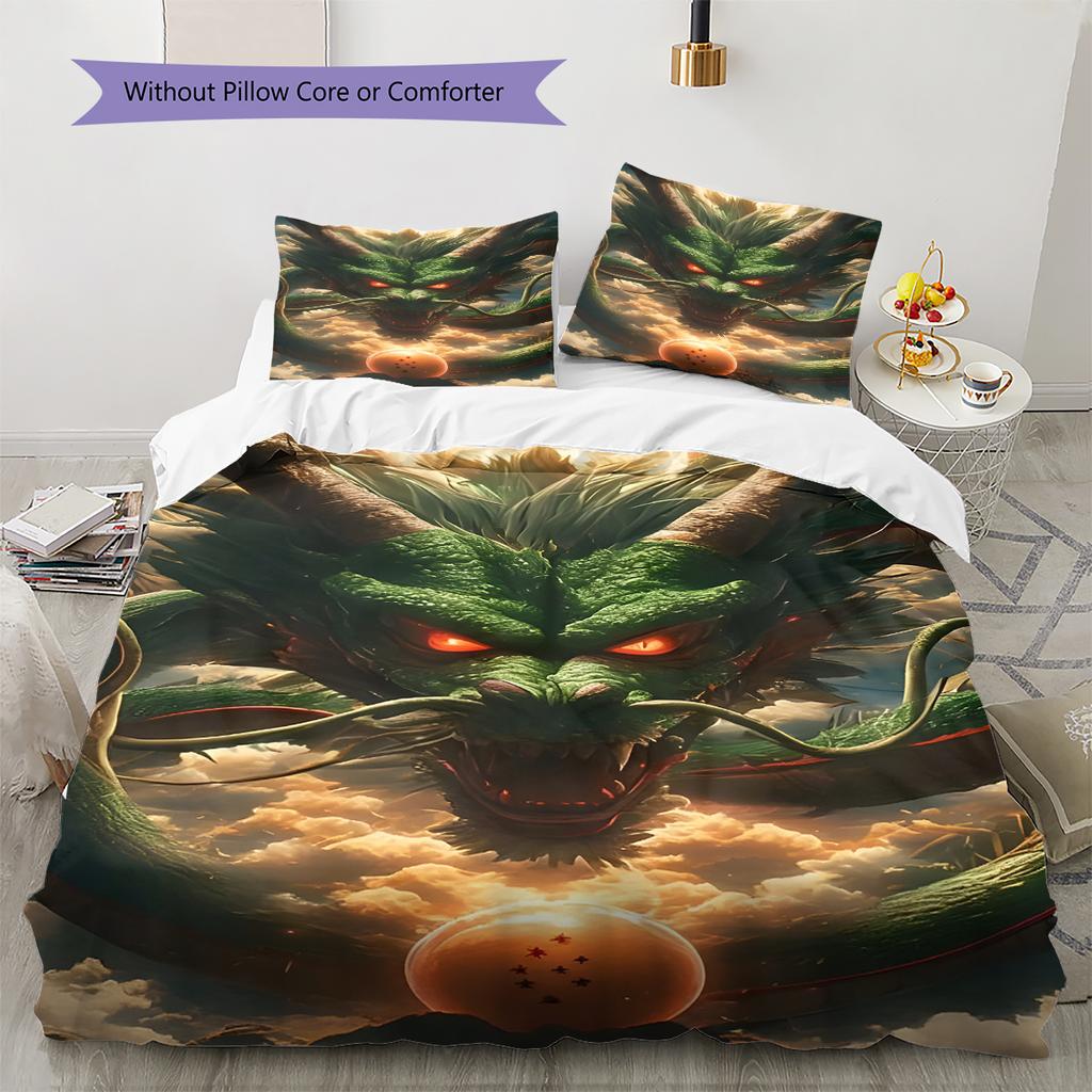 Cartoon Pattern Bedding Quilt Set Quilt Cover Pillowcase Home Decoration Birthday Gift (1 * Duvet Cover + 2 * Pillowcase, Without Core)