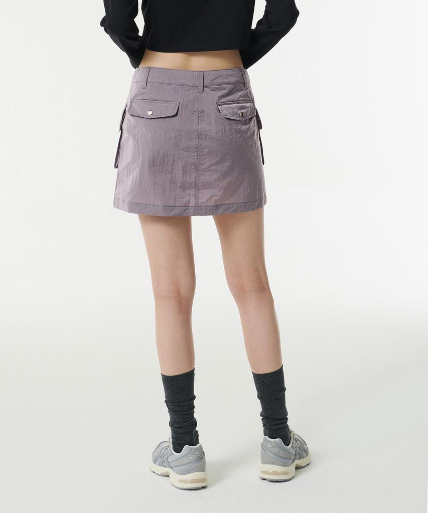 MUSINSA STANDARD WOMAN Women'S Bright Cargo Mini Skirt [Purple Grey]