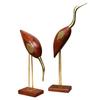 Premium Swan Pair Fantasy Showpiece, Wooden Show Pieces, Brown - 16 Inch