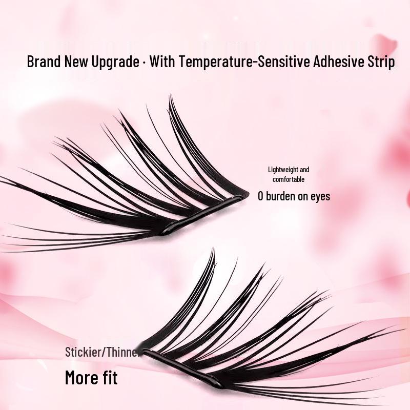 Large Capacity Mascara Book: Mixed Pack of Thin False Eyelash Strips & Individual Clusters for a Natural Look.