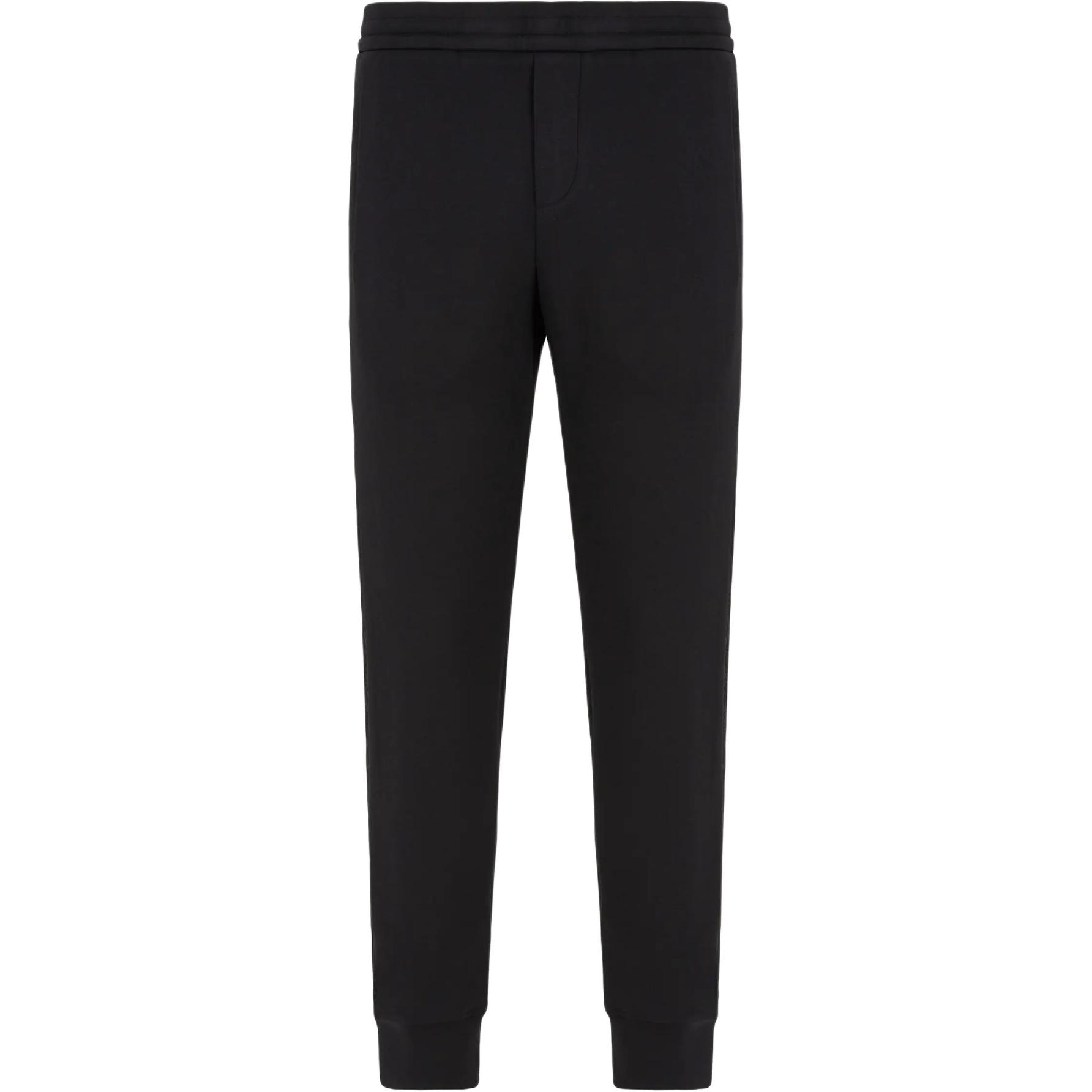 

Emporio Armani Solid Color Elastic Waistband Tapered Knit Sports Pants Men bottoms Black 6D1PK3-1JHSZ-0999 M