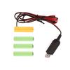 Universal 6V LR6 Battery Eliminators USB Power Supply Cable with Switches USB To 6V LR6 AM3 Battery for LED Light