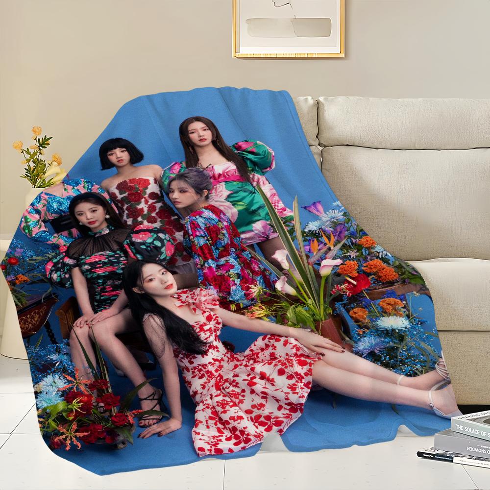 Kpop I-ID-DLE Skicomfort Warm Soft Home Kids Lunch Blanket Suitable For Living Room Office Daily Travel Gifts