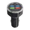 6 Ports USB Car Phone Charger LED Digital Display PD 12V/24V For QC3.0 Fast Charger For Phones Bluetooth-compatible Devices