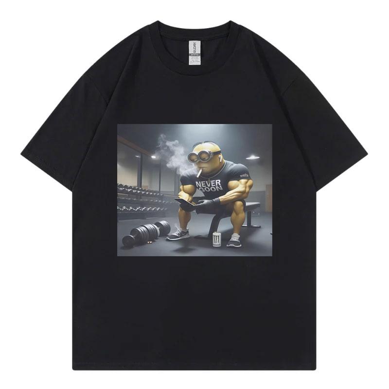 Nikdy Goon Vtipné Gooning Meme Grafická Trička Muži Ženy Oblečení Harajuku Japonský Styl Tričko Módní Ležérní Bavlněná Trička