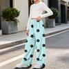 Mädchen Flanellhose mit Polka-Dot-Print Warm Lockerer Schnitt für Herbst und Winter Freizeitkleidung