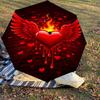 1pc Heart Wings Automatic Open/Close Umbrella Compact Folding Umbrella with 8-Rib Shaft for Women/Men, Elegant Birthday1185S