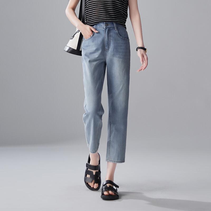 

SOFSIL Women s Raw Edge Cropped Straight Jeans 28/L