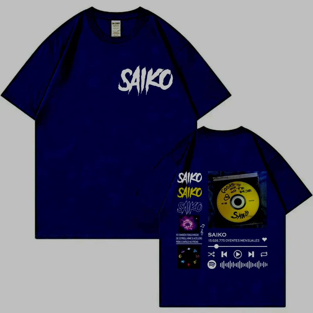 Rapper SAIKO Album Merch T Shirts Fashion Hip Hop Oversized Short Sleeve T-shirt Men Women Cotton Clothing T-shirts