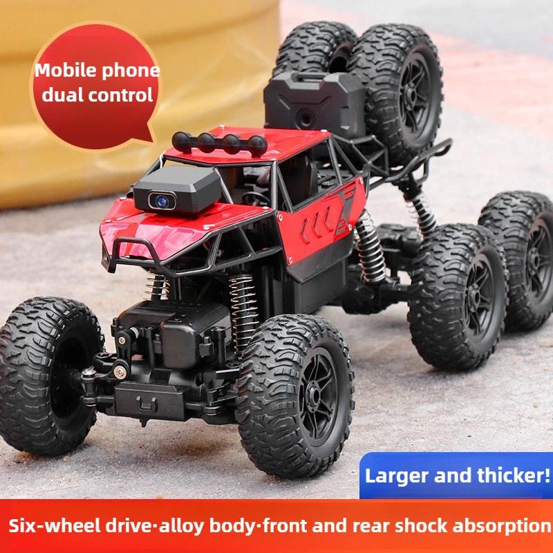 Kawaii Toy Car Gift-Upgrade Alloy 6WD Climbing Off-road Rc Cars,Remote Control Car Model,Fart Spray 8K HD Camera,Toys For Boys