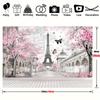 1pc Paris Eiffel Tower polyester background fabric French romantic retro party decoration photography background