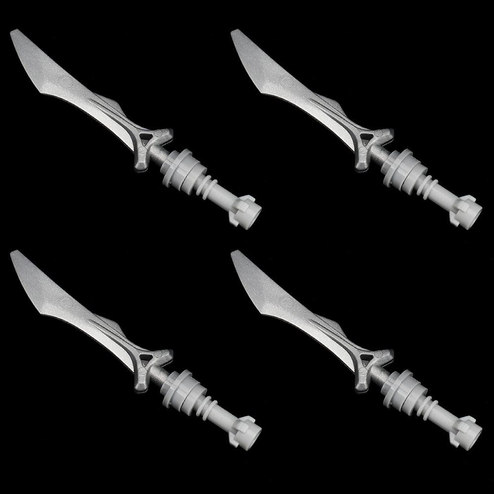 Războinic Argint Cuțit Bloc de Construcție Armă Asamblare Miniatură Model Maestru Accesorii de Război Echipament Jucărie