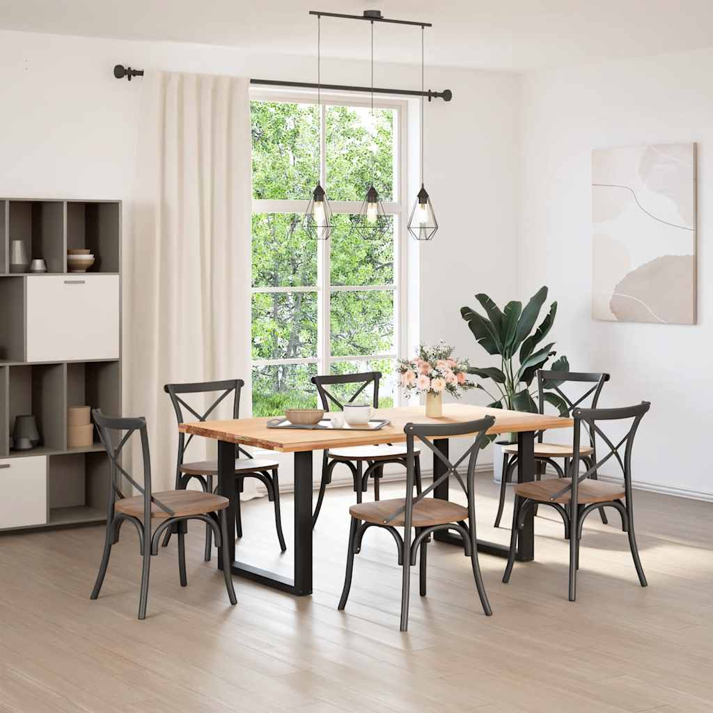 Coffee Table Legs, 2 Pcs., Black, 80X(72-73) Cm, Steel