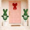 Bunny Topiary 35.4 Inches Easter Boxwood Plant Artificial Bunny Topiary with Ground Spike for Home Workplace Outdoor Porch