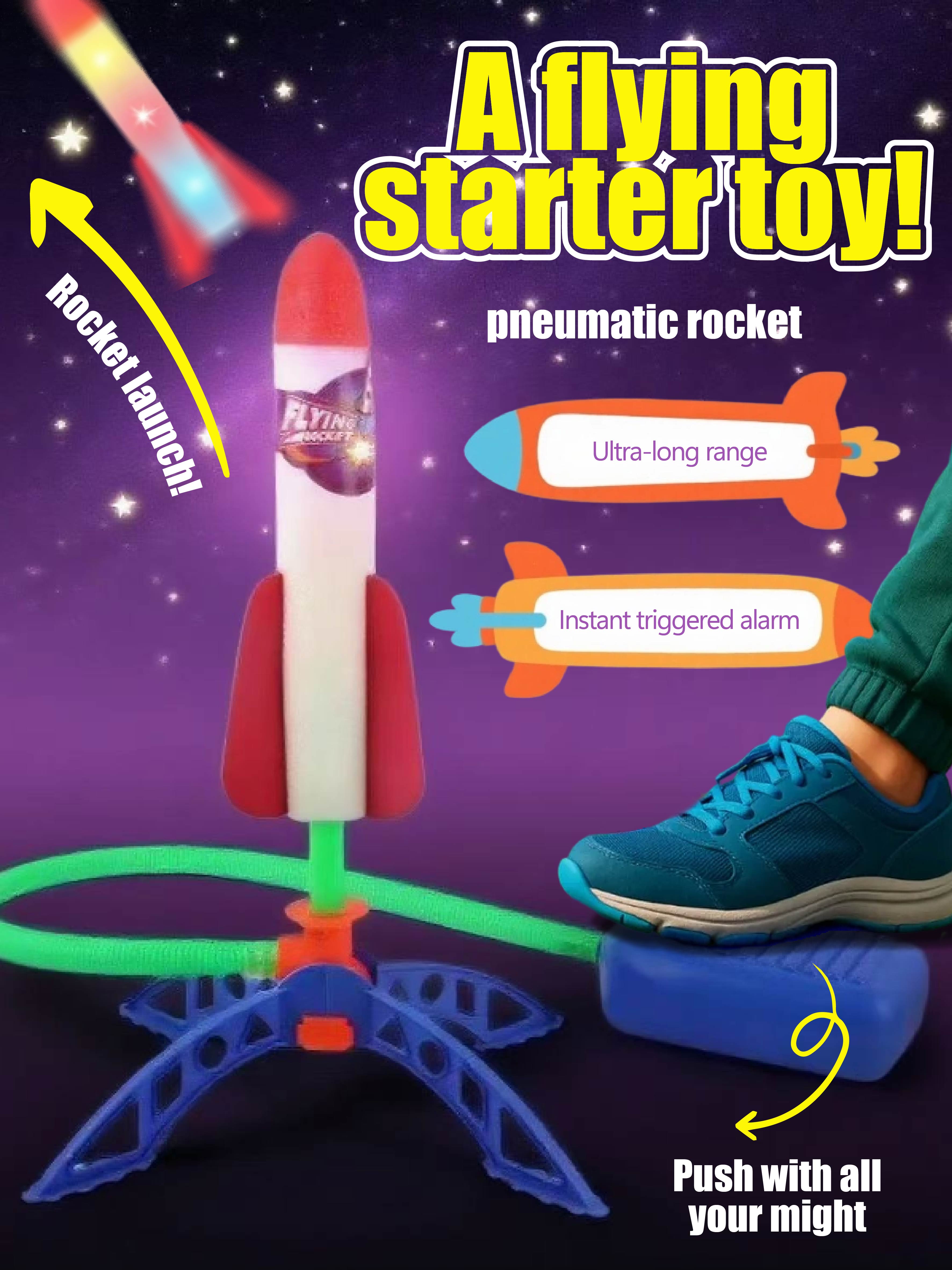 Пневматическая игрушка-ракетоносец с ультрадальностью и мгновенной сигнальной тревогой